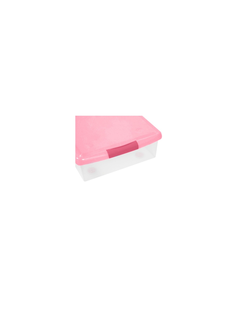 Короб для хранения IRIS THIN BOX 85л, прозрачный-розовый