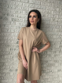 Платье - футболка Oversize туника женская пляжная