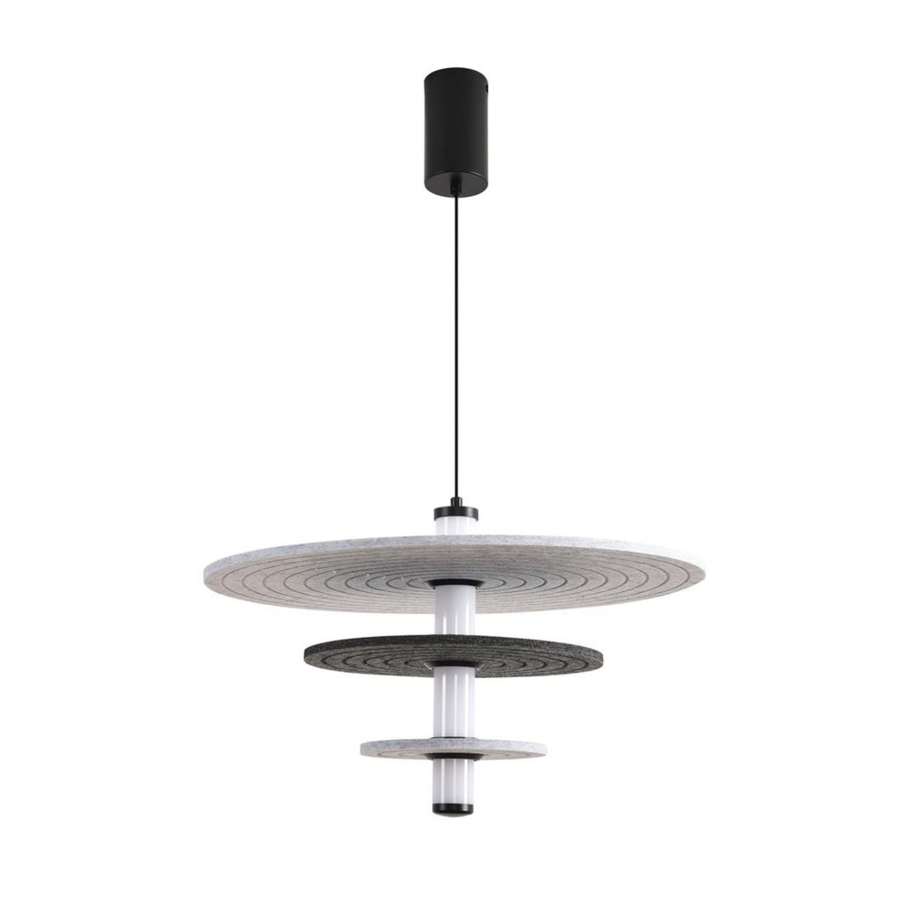 8295/11AL LEDIO черный/светло-серый/темно-серый, металл/фетр/акрил Подвес LED 11W 3000K 220V FELTA