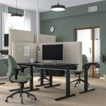 Письменный стол с регулировкой по высоте - IKEA MITTZON/МИТТЗОН ИКЕА, 140х80х62-126 см, черный
