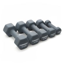 Гантель TORRES 5 кг, PL522505, металл в неопреновой оболочке, форма шестигранник,  серый
