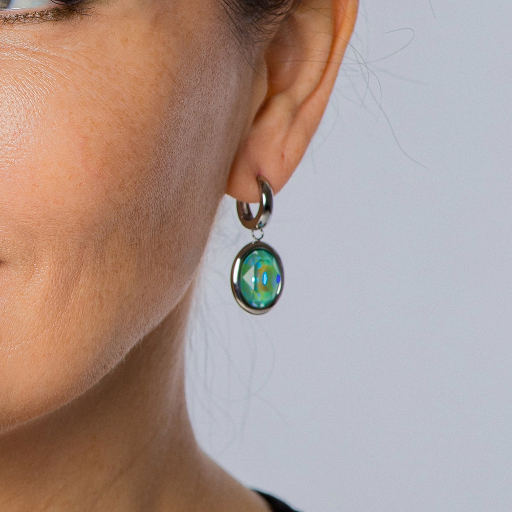 Серьги Qudo Creole TIVOLA small (S/P) Silky sage delite 310692