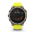 Умные часы Garmin FENIX 8 51 мм Solar Sapphire Carbon Gray DLC Titanium with Amp Yellow/Graphite Silicone Band