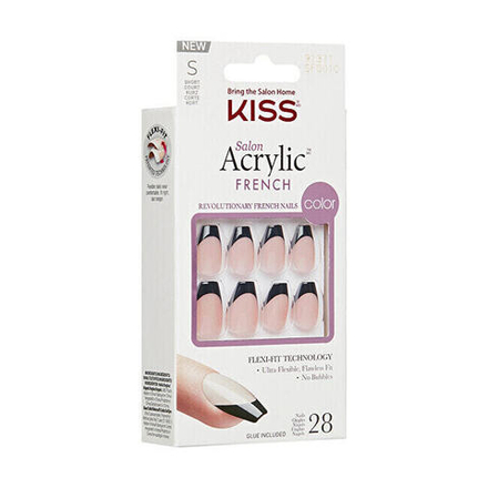 Adhesive nails Salon Acrylic French Color - Flame 28 pcs