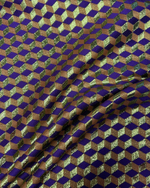 Жаккард шерсть с п/э и люрексом Gucci с разноцветным геометричным принтом