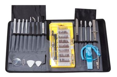 Набор инструментов для точных работ,73пр(пинцеты, лопатки, линейка150мм, нож канцелярский, захват, биты Т,ТН,Н,SL,PH,TS, спец. биты,головки)на полотне Baum Auto##BaumAuto BM-30313173