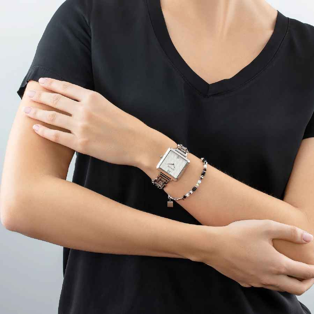 Набор часы + браслет Coeur de Lion Black-Silver 7660/53-1317