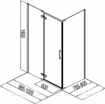 Душевой уголок Aquanet Logic RC1000 AE32-S-100x80U-CT 100x80 стекло прозрачное/профиль хром