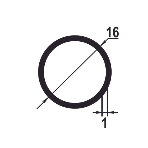 Труба круглая Лука 16*1 ТКр 05.2000.502л золото