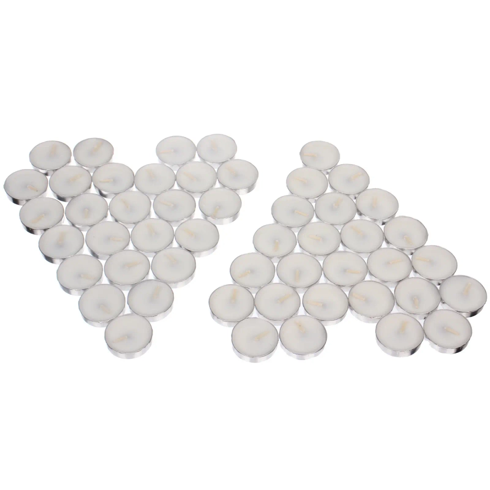 Свечи чайные в наборе 50 шт «Белоснежная классика», Белый