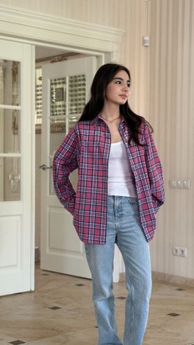 Рубашка в клетку женская