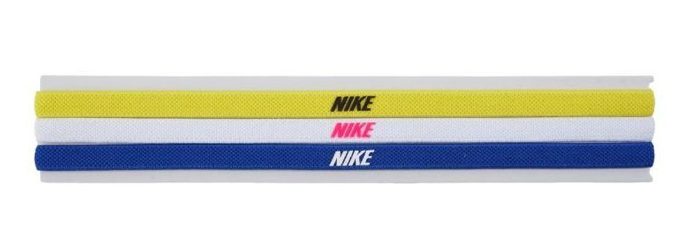 Резинка на голову Nike Elastic Headbands 2.0 3P - opti yellow/white/hyper royal