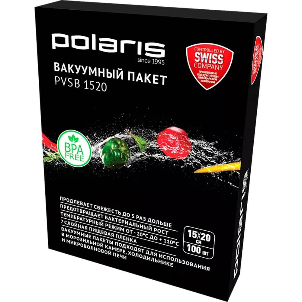 Вакуумные пакеты Polaris PVSB 1520 для вакууматора 15х20 см 100 шт Прозрачный