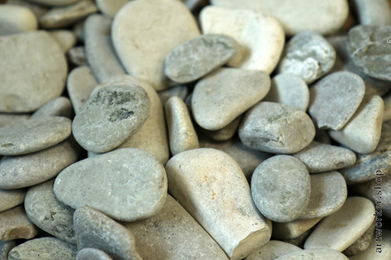 Flat white Shagem pebbles, 20-40 mm