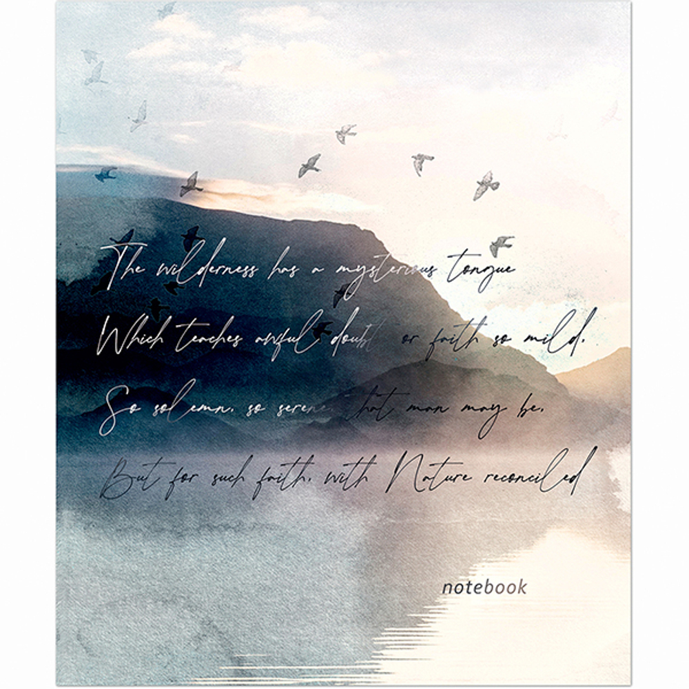 НОВИНКА! ТЕТРАДЬ ОБЩАЯ 48 ЛИСТОВ НА СКРЕПКЕ “Туманные пейзажи”