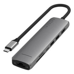 Адаптер Satechi 7-in-1 USB-C Slim Multiport Adapter with Ethernet (ST-P7SM) Space Gray