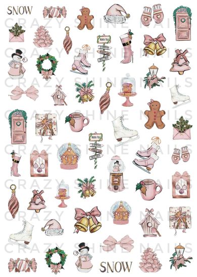 Слайдер-дизайн Crazy Shine Nails mini: НГ Нежность