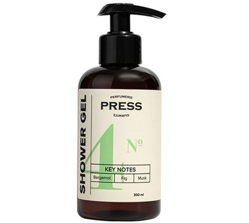 Гель для душа №4 с нотами бергамота, инжира и мускуса 300 мл Press Gurwitz Perfumerie