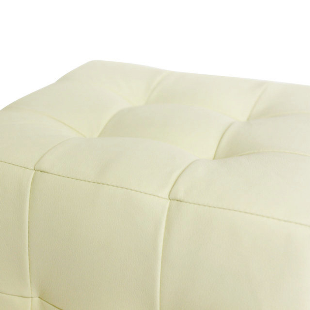 Пуф Лотос Светло-Бежевый ЭкоКожа