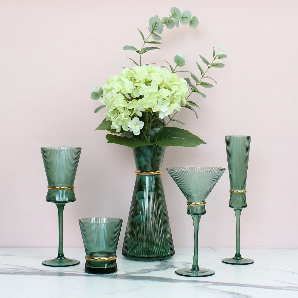 Ваза стеклянная «VIVALDI» 1350мл, зеленая