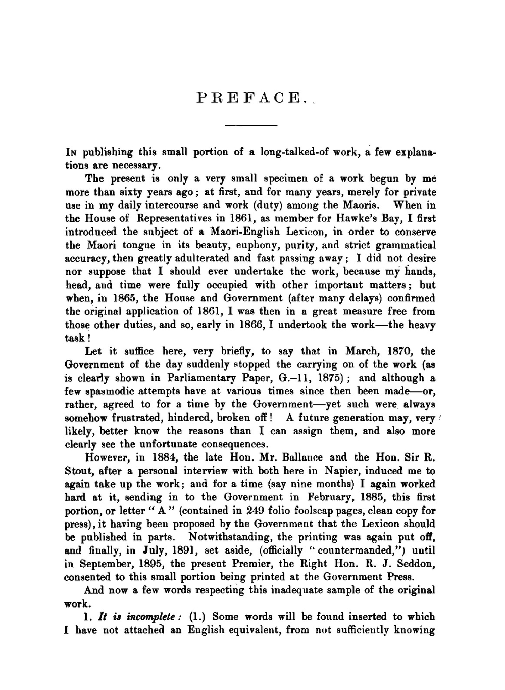 A Maori-english Lexicon: Being A Comprehensive Dictionary Of The New Zealand Tongue: Including Mythical, Mythological, "taboo" Or Sacred, Genealogical . Things, Acts, And Places In Ancient Times. Part 1 | William Colenso