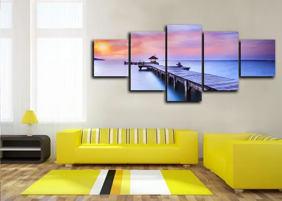 Модульная картина "Морская пристань"