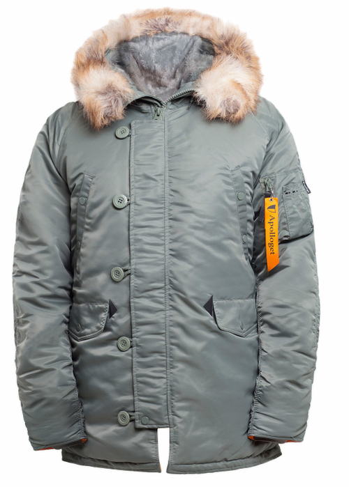 Куртка Аляска Husky III fleece Nord Storm 2024 (оливковый - olive/orange)