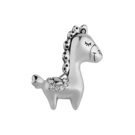 Брошь Shadore Лошадка FAN-07028.1 BW/S