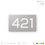 Номер на дверь 421, табличка на дверь для офиса, квартиры, кабинета, аудитории, склада, серая 120х70 мм, Айдентика Технолоджи