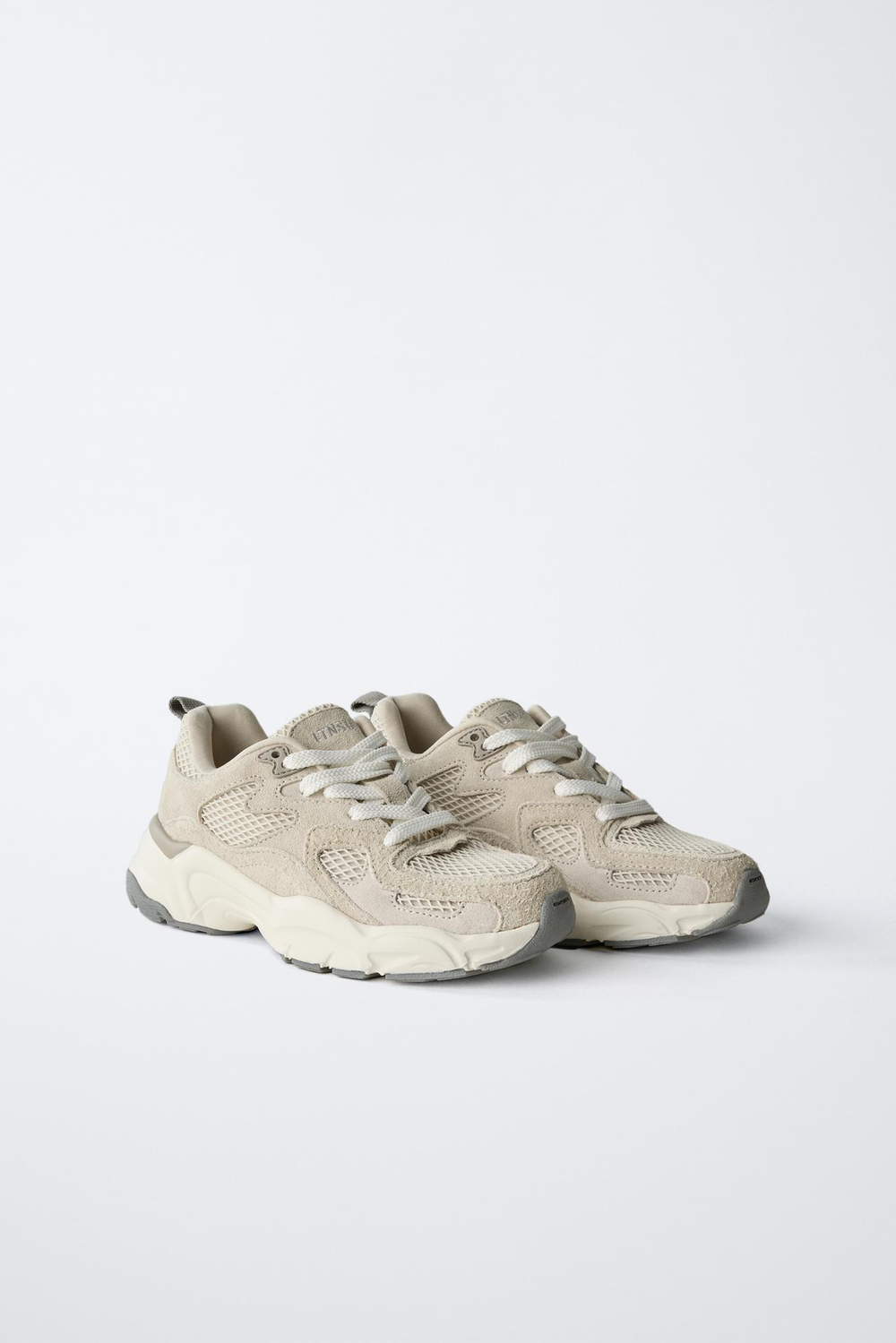 ZARA СПОРТИВНЫЕ КРОССОВКИ, ПЕСОЧНО-КОРИЧНЕВЫЙ