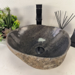 Каменная раковина из речного камня RS-04976 (39*36*15) 0860 из натурального камня
