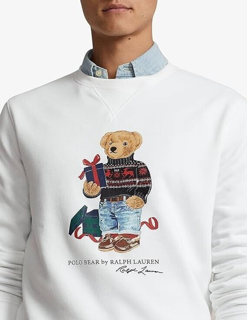 Свитшот Ralph Lauren Polo Bear, бел