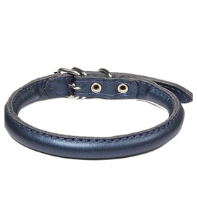 Ошейник кожаный круглый 14*380мм, цветной, Gamma