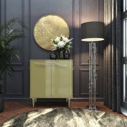 Комод Арт Колор Классик Сильвер с 2 полками Зеленая олива