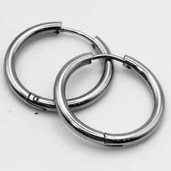 Серьги-кольца диаметр 18 мм, медицинская сталь.