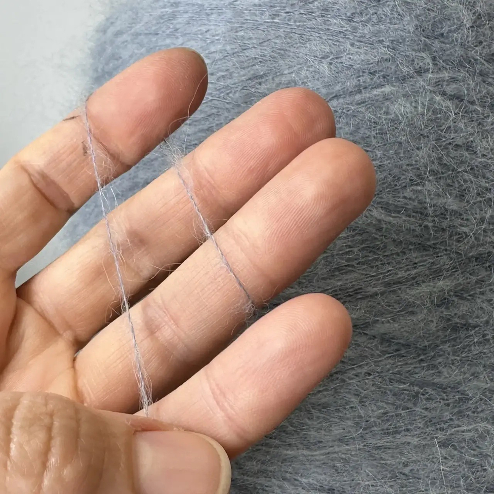 QUEBEC - LANIFICIO dell' OLIVO; 35% кидмохер, 35% альпака superfine, 30% п/а; 1000м/100гр; col.303, цвет: пыльно-голубой