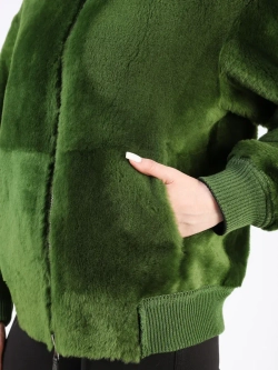 Двусторонняя дубленка зимняя шуба укороченная