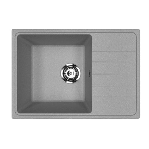 Мойкa ML-GMU06 УЛЬТРА с крылом, серый камень, 600*420 мм (глуб. чаши 170)