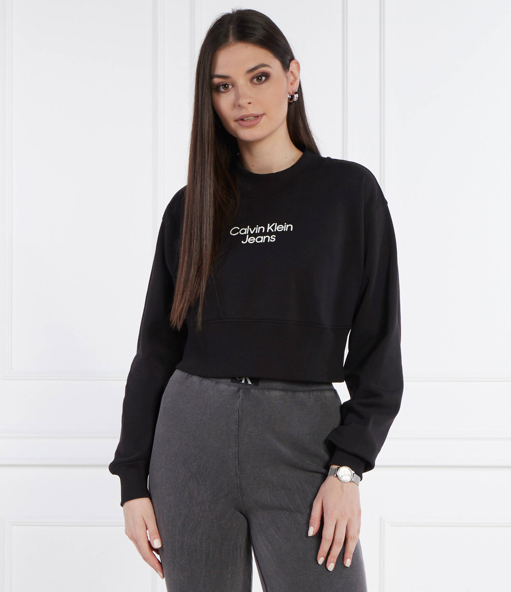 Худи STACKED INSTITUTIONAL CALVIN KLEIN JEANS - черный(J20J221466)