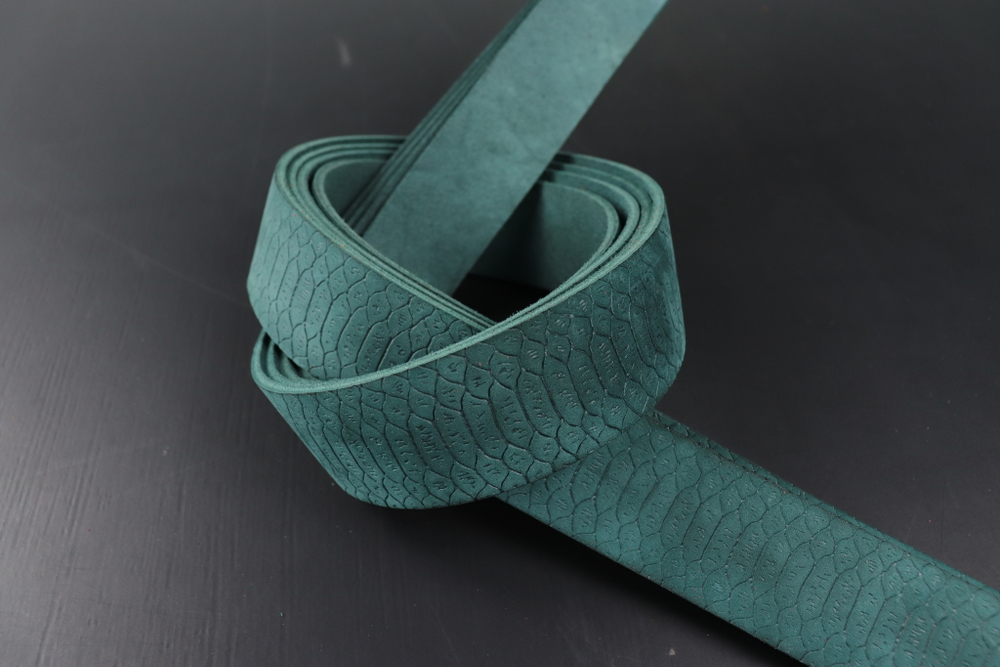 Ременная заготовка Шелк Хаки + Плита Королевская кобра