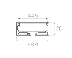 Профиль накладной алюминиевый LC-LP-2050-2 Anod