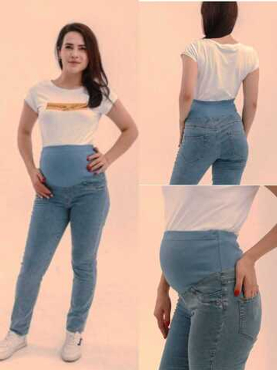 Джинсы голубые тонкие летние для беременных , размеры 42,44,52,54,56