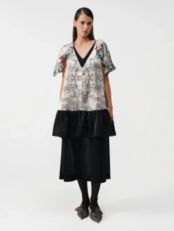 Платье многослойное принтованное OLA OLA