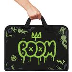 Папка на молнии с ручками ЮНЛАНДИЯ А4, 1 отделение, пластик, ширина 45 мм, "Boom", 272151