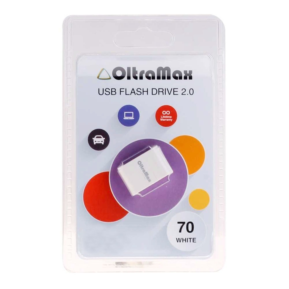USB Флешка 16GB OltraMax 70, USB 2.0, белая