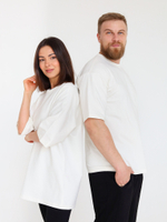 Футболка овер base unisex, тофу