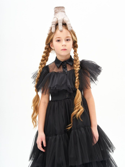 Платье Wednesday Addams Уэнсдэй Адамс на Хэллоуин в пол