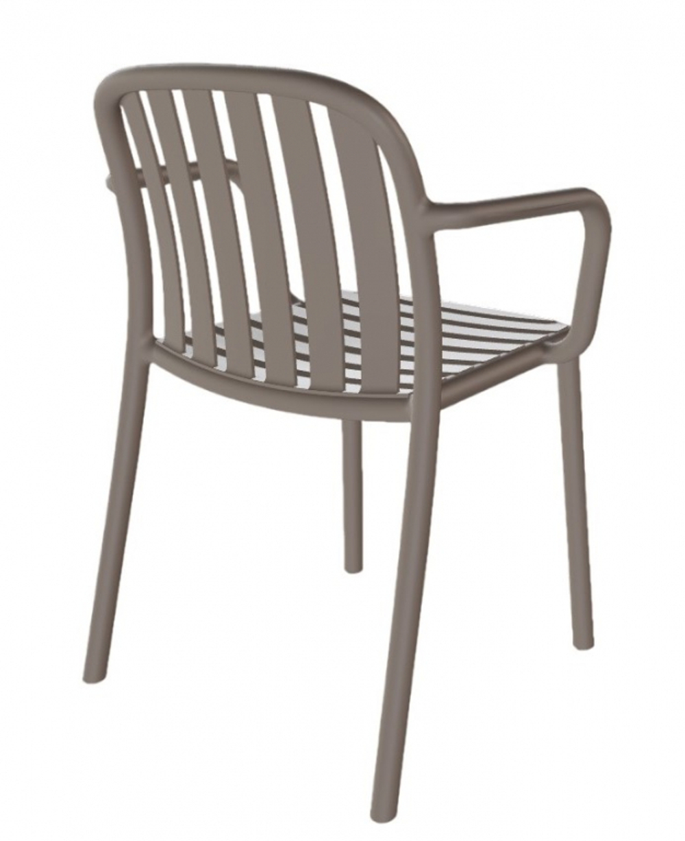 Кресло пластиковое Papatya Galata-K, тортора