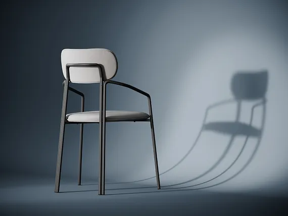 Стул Ror, Round, серый велюр