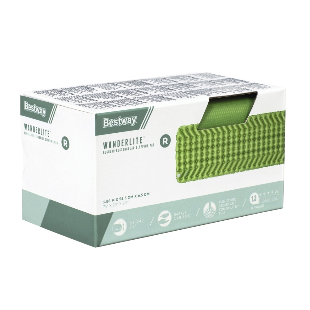 Коврик туристический 188х58.5х6.5 см, 1-мест, Bestway, WanderLite, 69615
